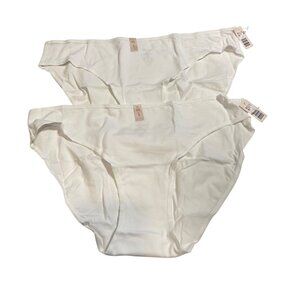 R Line Womens Bikini Underwear Bright White L 90% Cotton 10% Elastane